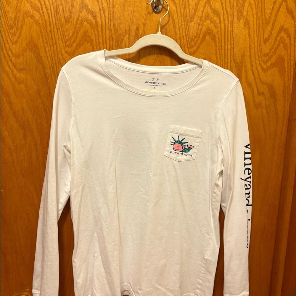 Vineyard Vines White Long Sleeve Tee